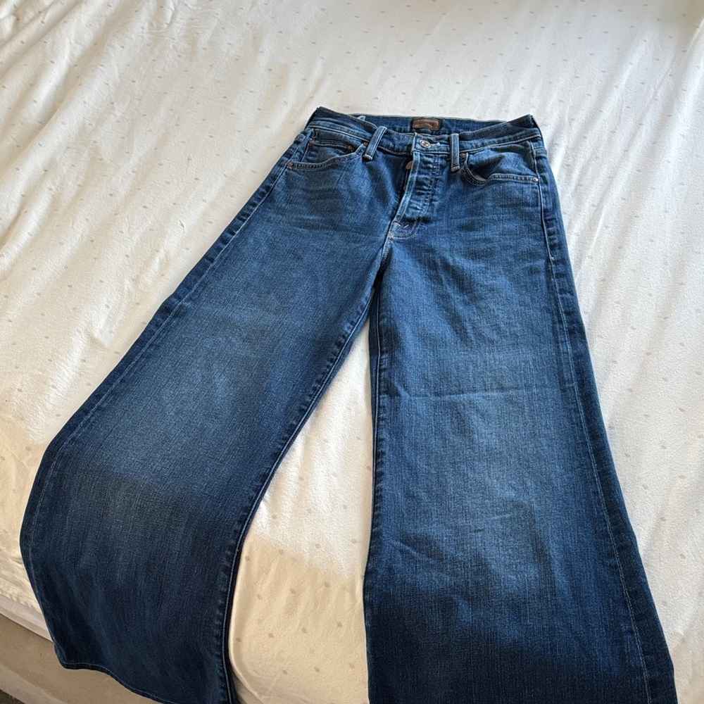 Mother Tomcat Roller Wide-Leg Jeans